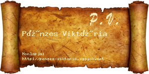 Pénzes Viktória névjegykártya